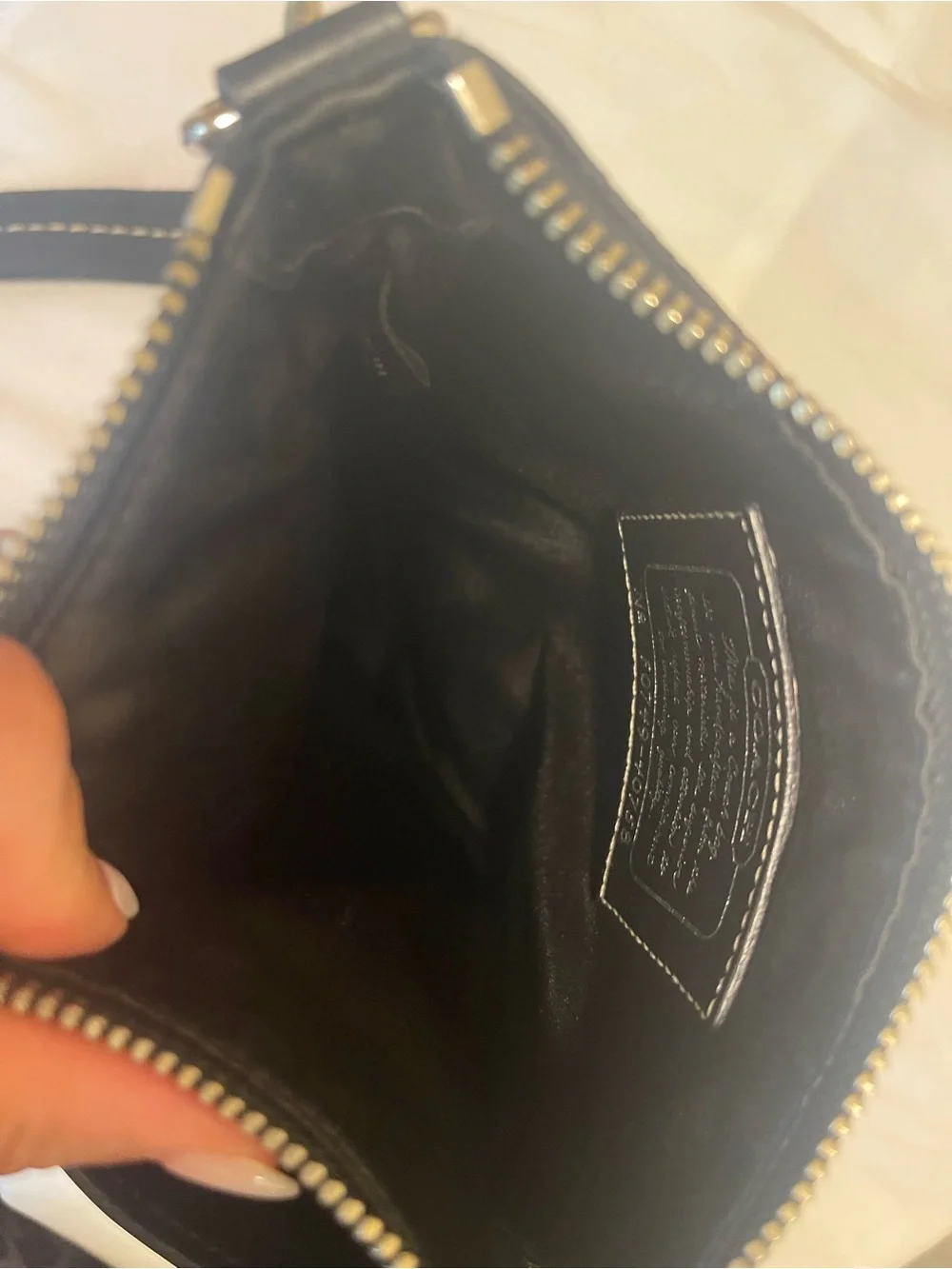 Coach Signature glitter stripe swing pack crossbody bag with hangtag